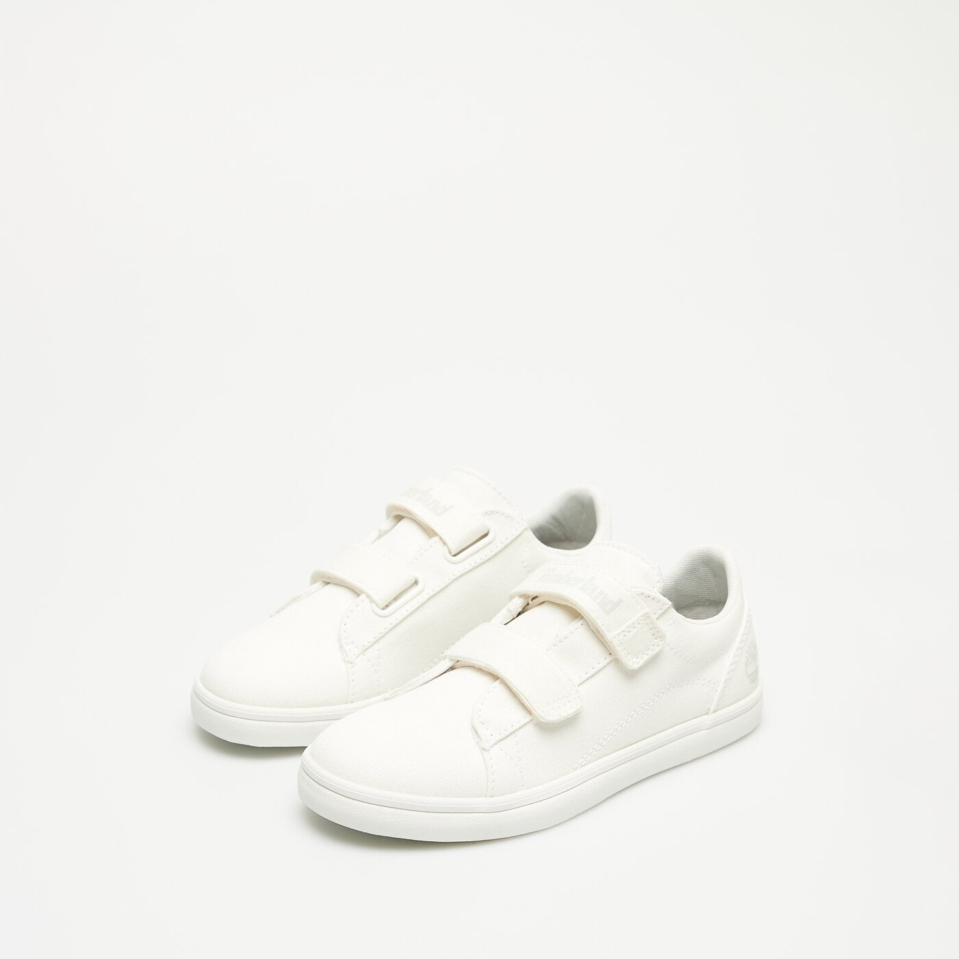 Dziecięce sneakersy (buty) TIMBERLAND STONE JUMP LOW HOOK & LOOP SNEAKER WHITEOUT CANVA tb0a6c1jetw1 kolor biały