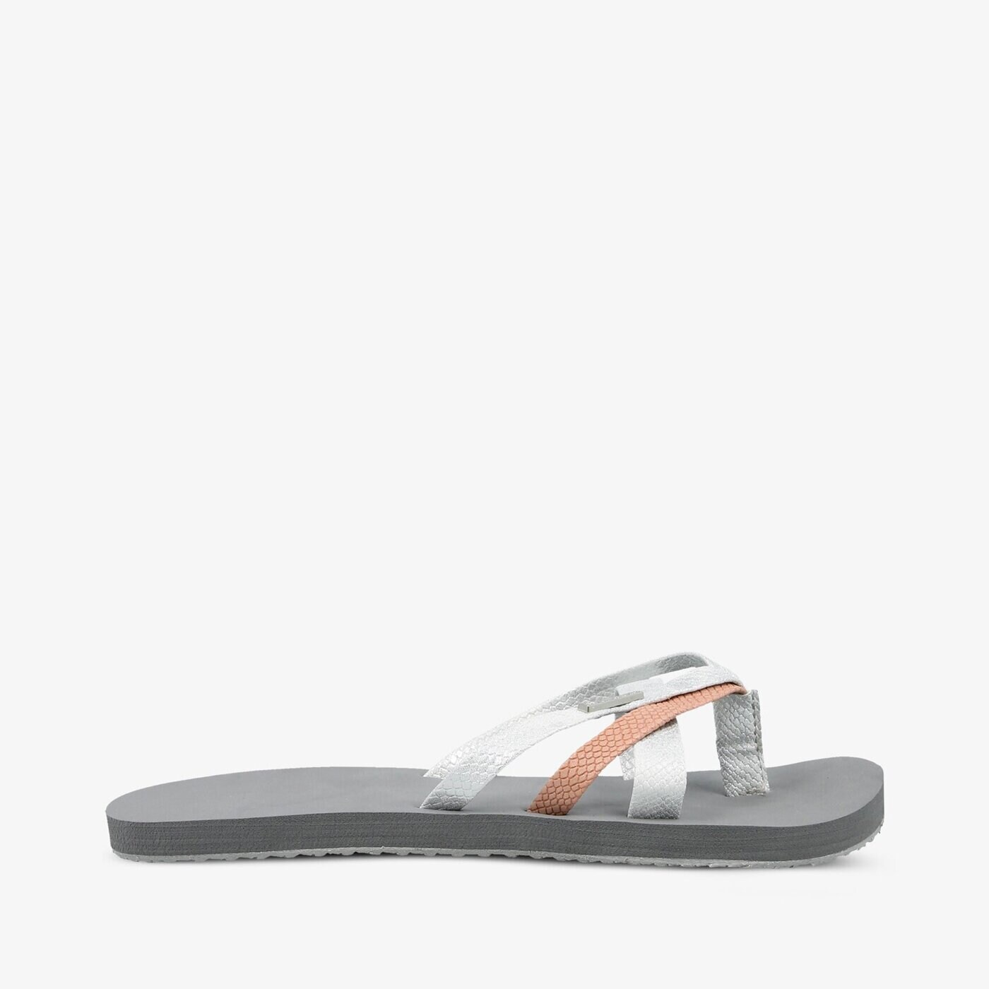 Damskie klapki SYMBIOSIS LUCIA  syws118015 kolor srebrny