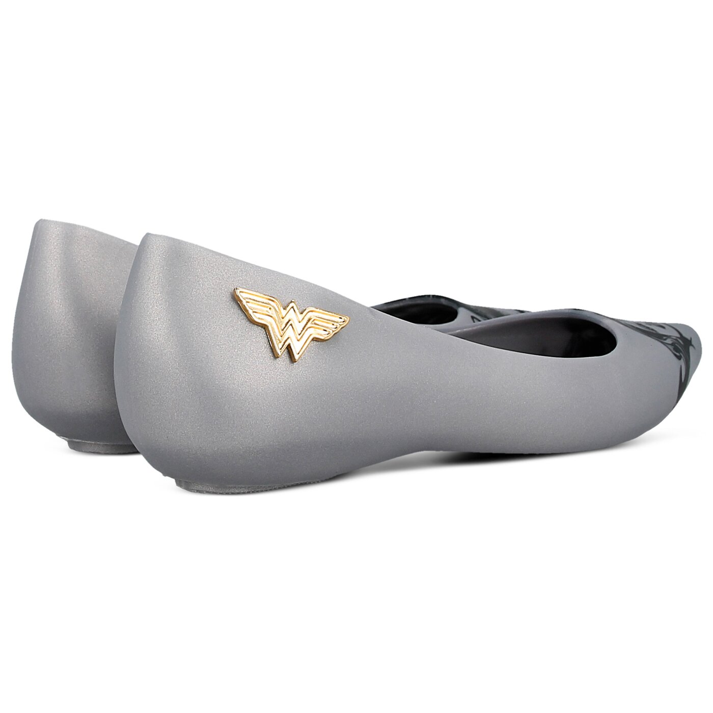 Damskie baleriny (buty) MELISSA GLAM + WONDER WOMAN 3222019577 kolor srebrny