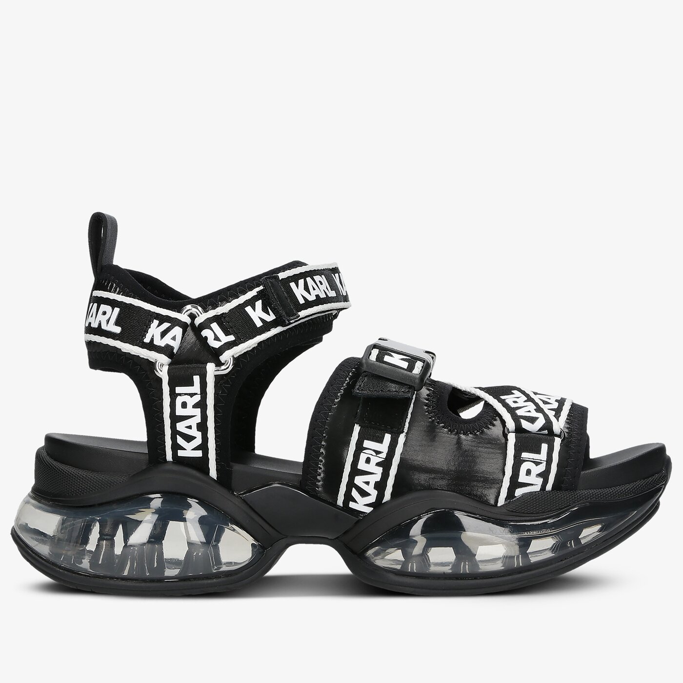 Damskie sandały KARL LAGERFELD VENTURA 2 ORBITAL RUN SANDAL kl6270540x kolor czarny