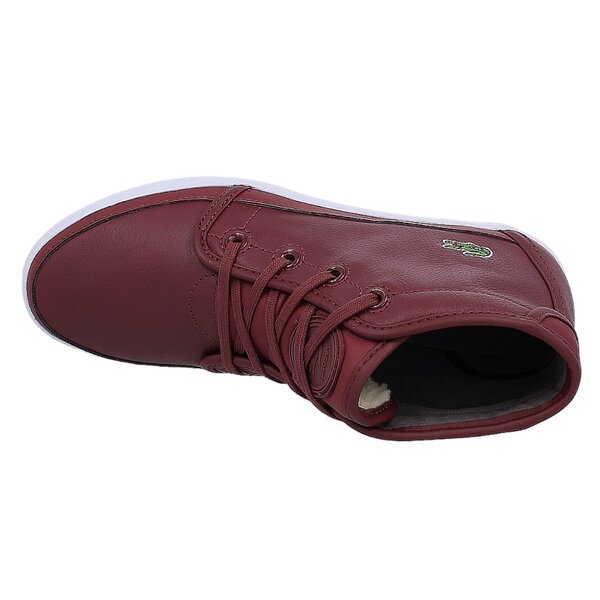 Damskie trampki LACOSTE ZIANE CHUKKA CHI 728spw1061dr2 kolor bordowy