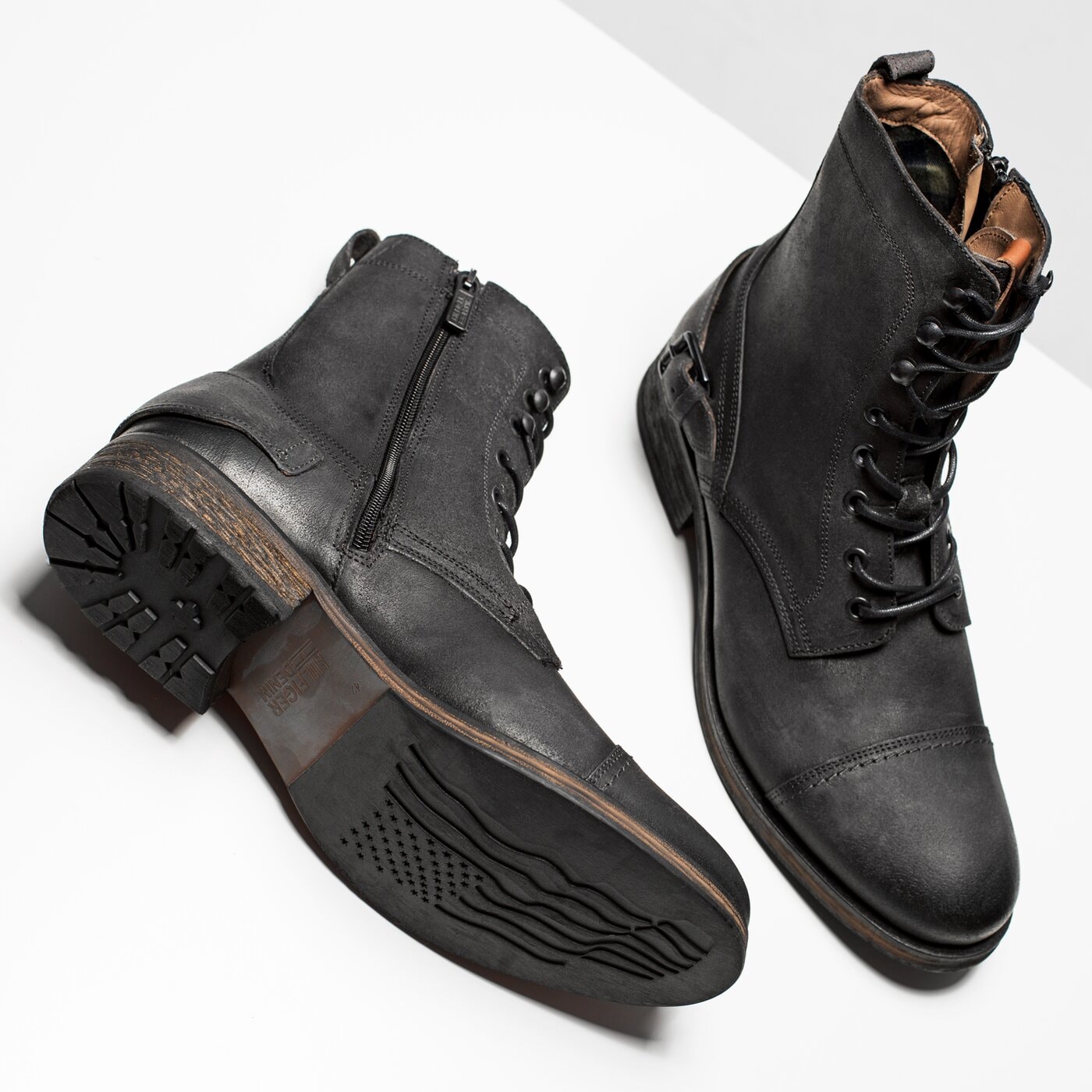 Męskie buty za kostkę TOMMY HILFIGER D2385ILLAN 6B em56821782098 kolor szary