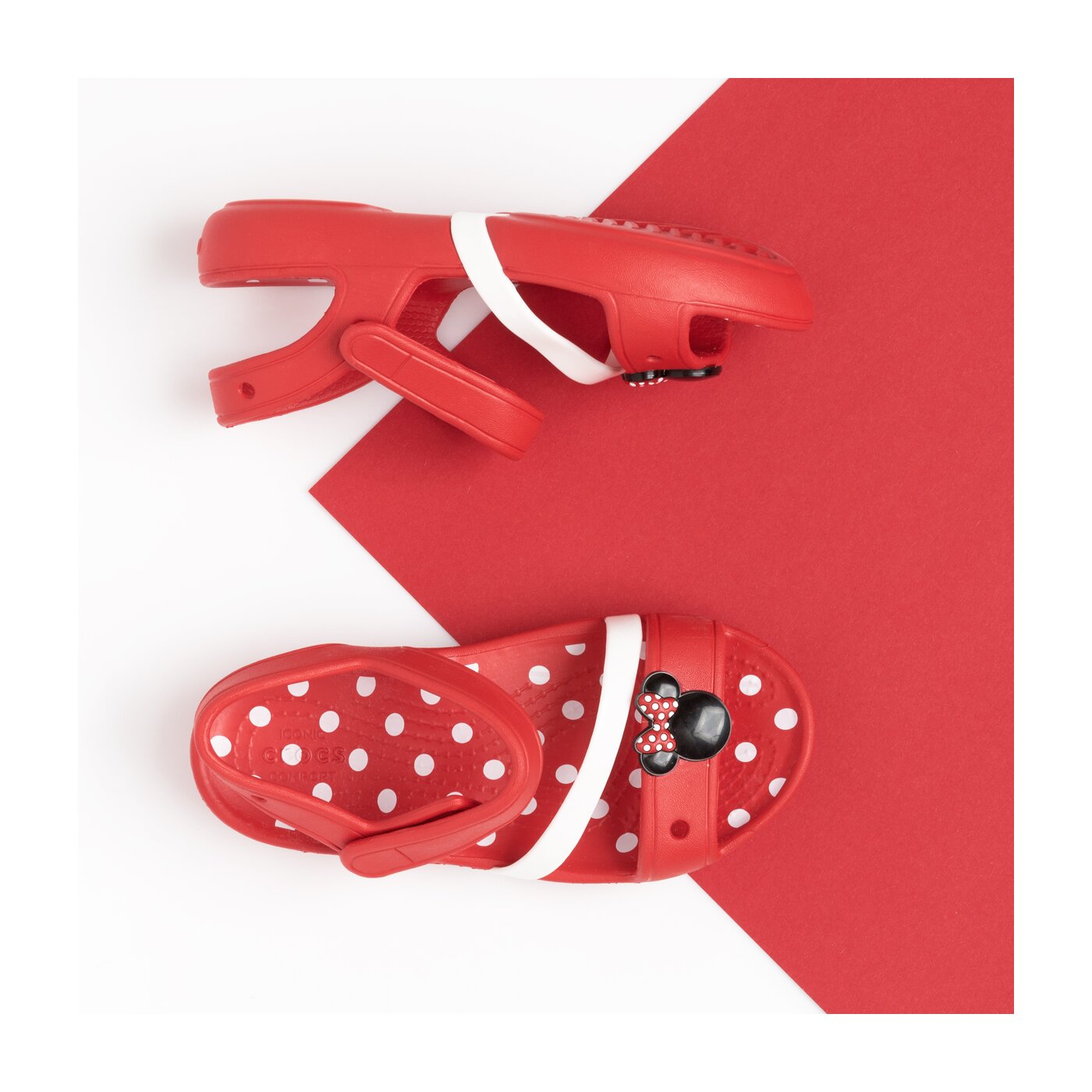 Dziecięce sandały / klapki CROCS LINA MINNIE SANDAL K 2049998c1i kolor czerwony