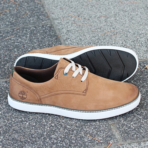 Męskie półbuty TIMBERLAND PLAIN TOE OXFORD a12so kolor brązowy