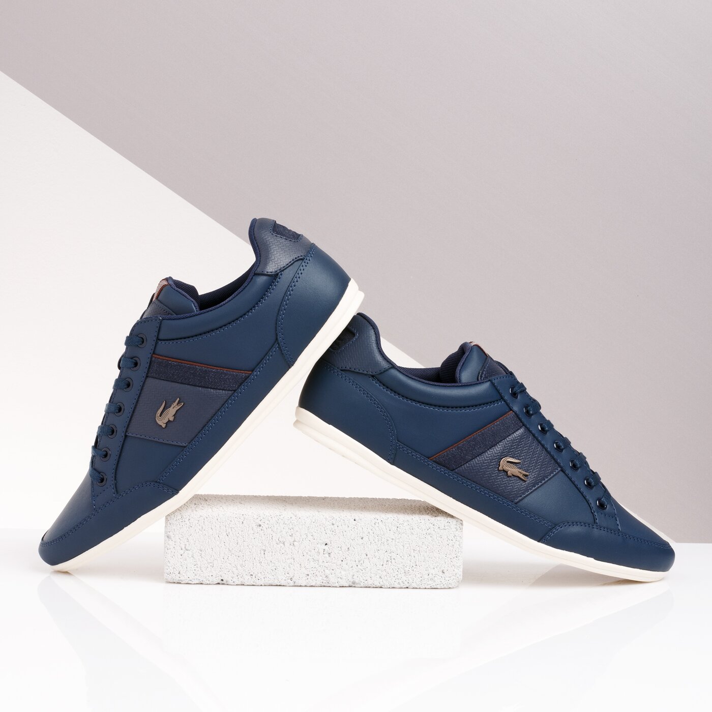 Męskie sneakersy (buty) LACOSTE CHAYMON 319 1 CMA 738cma00212e6 kolor granatowy