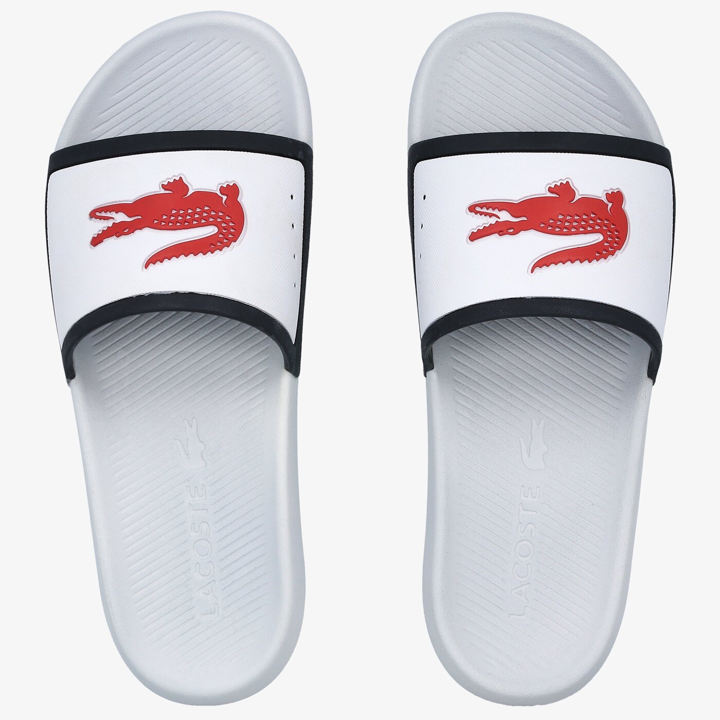 Męskie klapki LACOSTE CROCO SLIDE TRI 3 739cma0043407 kolor biały