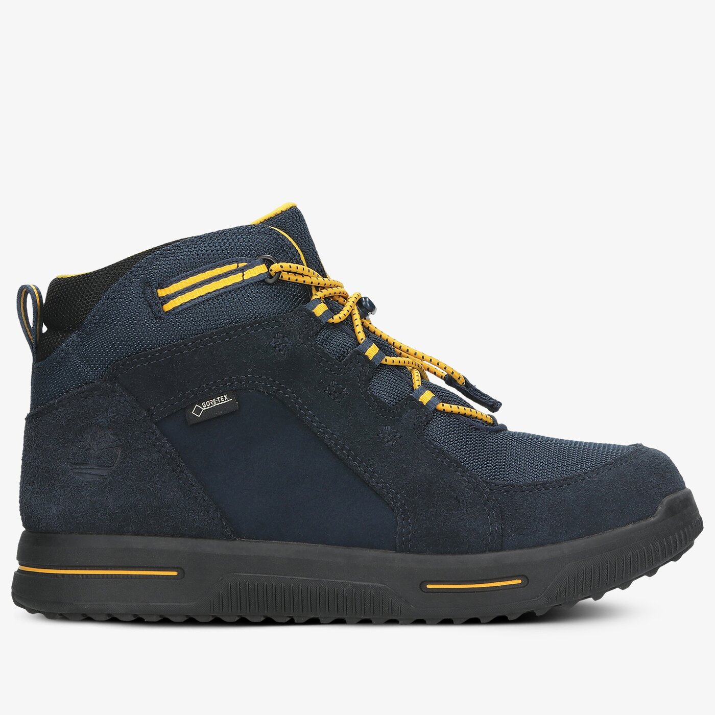 Dziecięce buty outdoor / trekkingowe TIMBERLAND CITY STOMP BUNGEE MID GTX tb0a22pb0191 kolor granatowy