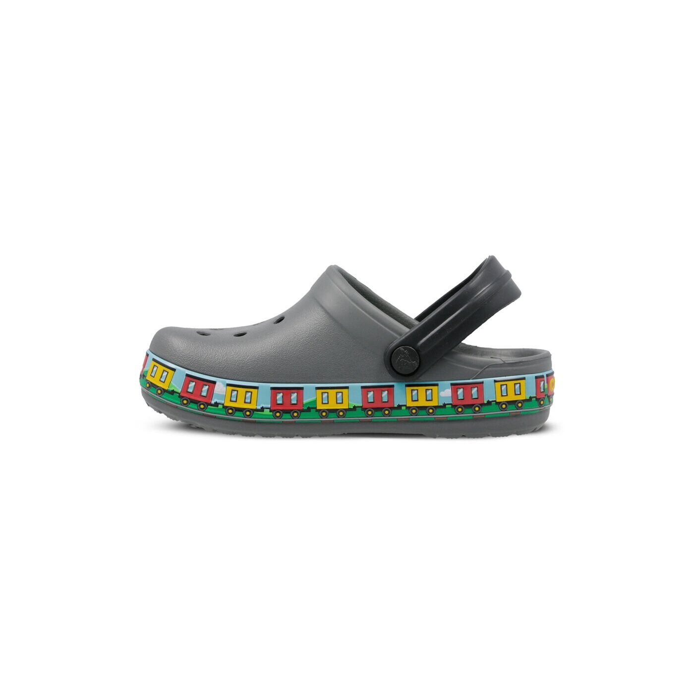 Dziecięce sandały / klapki CROCS CROCFL TRAIN BAND CLOG K 2055160dai kolor szary