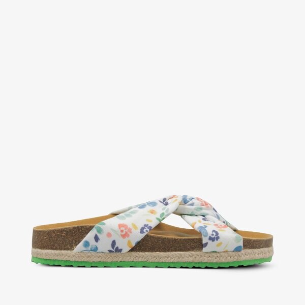 Damskie klapki PAEZ BIO SANDAL KNOT FLOWERY 1932769s0004-100 kolor biały