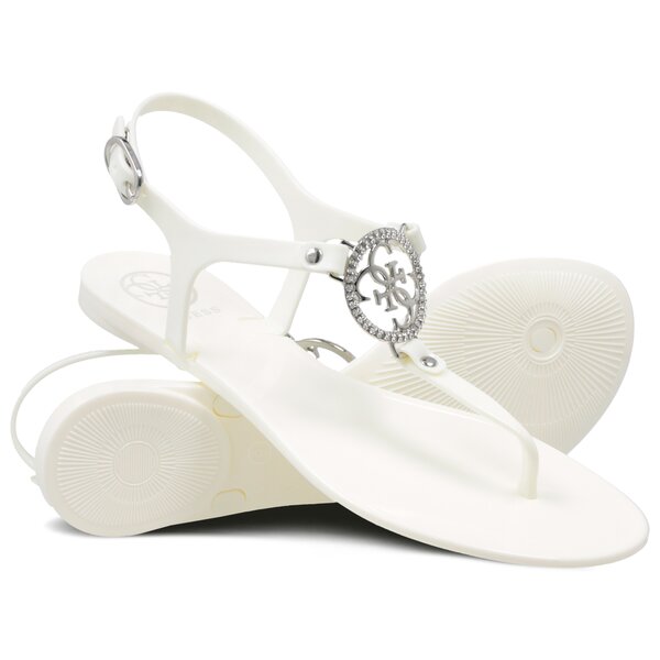 Damskie sandały GUESS JACODE fl6jacrub21white kolor biały
