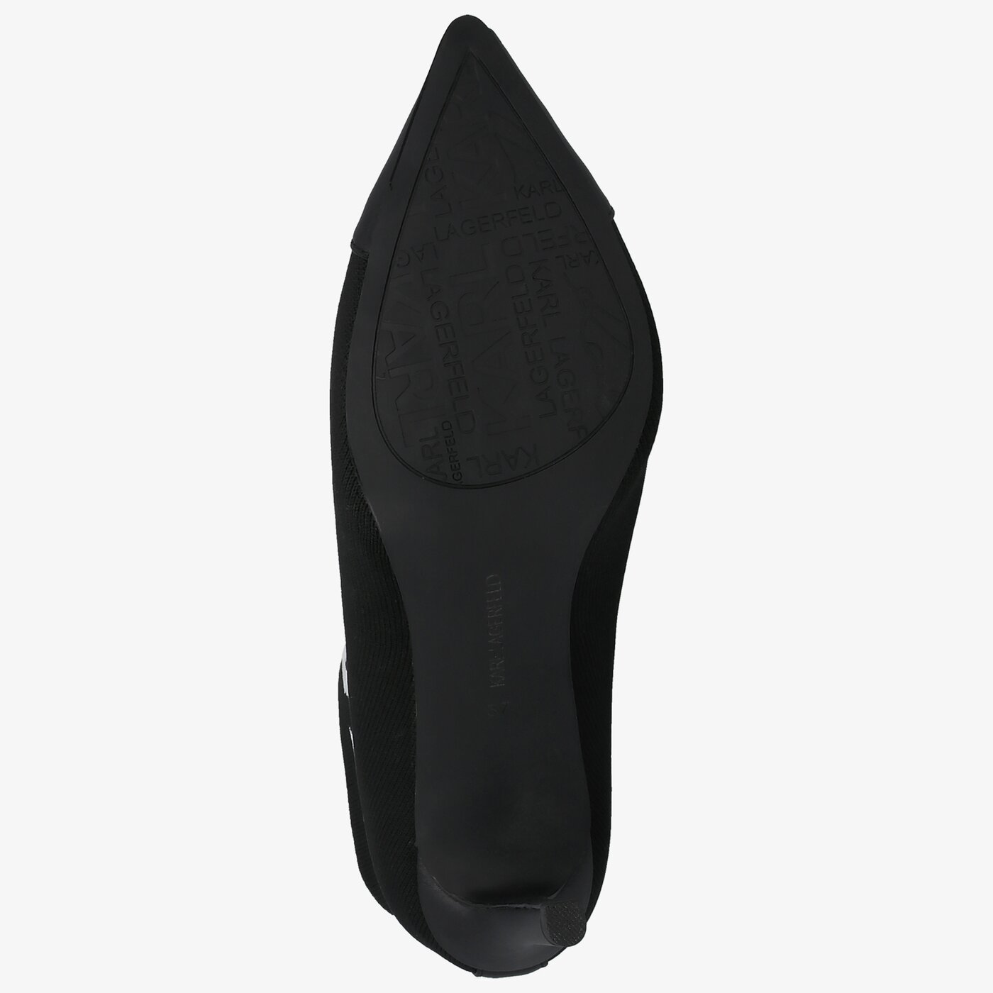 Damskie botki / sztyblety KARL LAGERFELD PANDORA HI KNIT COLLAR ANKLE BT kl31361k00 kolor czarny