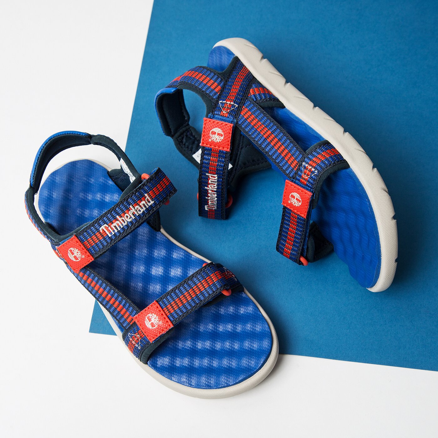 Dziecięce sandały / klapki TIMBERLAND PERKINS ROW WEBBING SNDL tb0a1nilj451 kolor granatowy