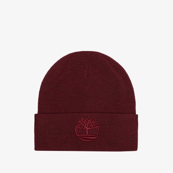 Damska czapka zimowa TIMBERLAND CZAPKA 3D EMBROIDERY BEANIE tb0a65hp6481 kolor bordowy