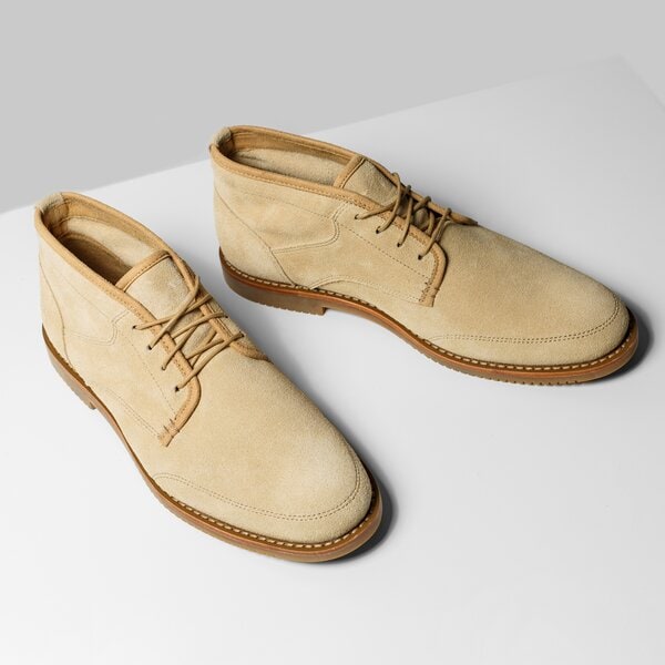 Męskie buty za kostkę TIMBERLAND HALF CAB CHUKKA a1gzd kolor beżowy