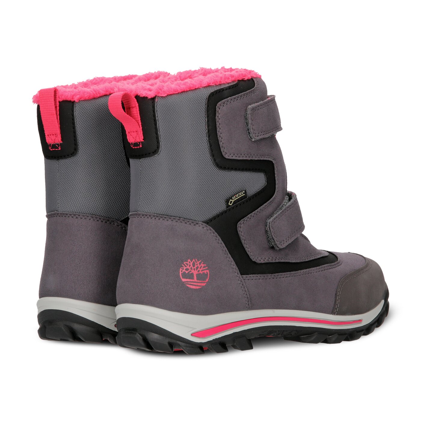 Dziecięce buty outdoor / trekkingowe TIMBERLAND CHILLBERG 2-STRAP GTX a1vqb kolor szary