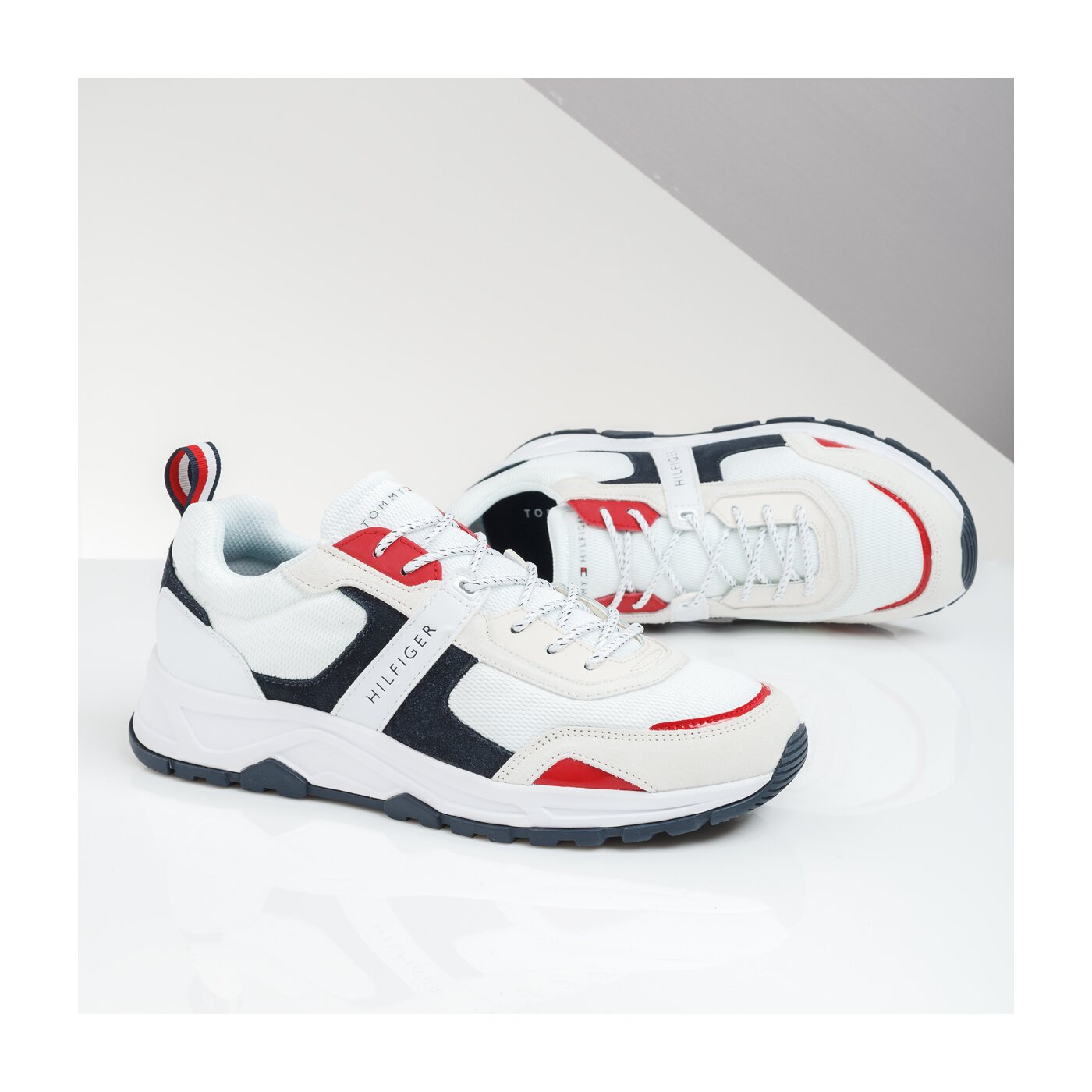 Męskie sneakersy (buty) TOMMY HILFIGER CARLO 1C3 fm0fm02027020 kolor biały