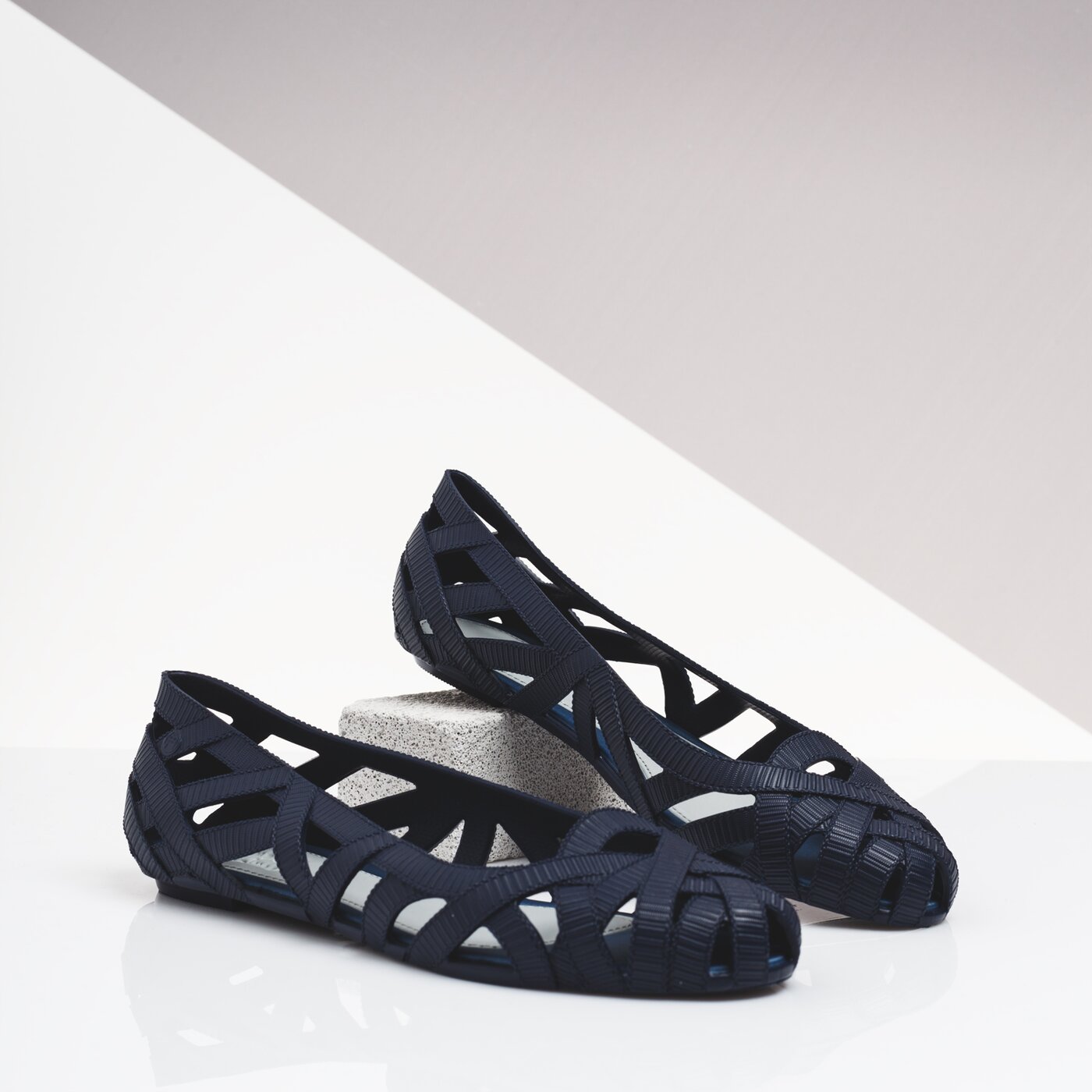 Damskie baleriny (buty) MELISSA JEAN + JASON WU VI AD 3169801682 kolor granatowy