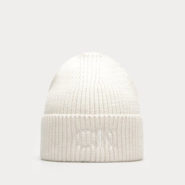 Męska czapka zimowa CALVIN KLEIN CZAPKA RE-LOCK BEANIE k60k608660yal kolor beżowy