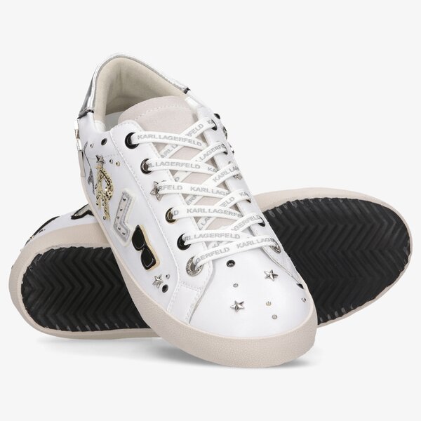 Damskie trampki KARL LAGERFELD SKOOL KARL PARIS BADGE LO kl60117011 kolor biały