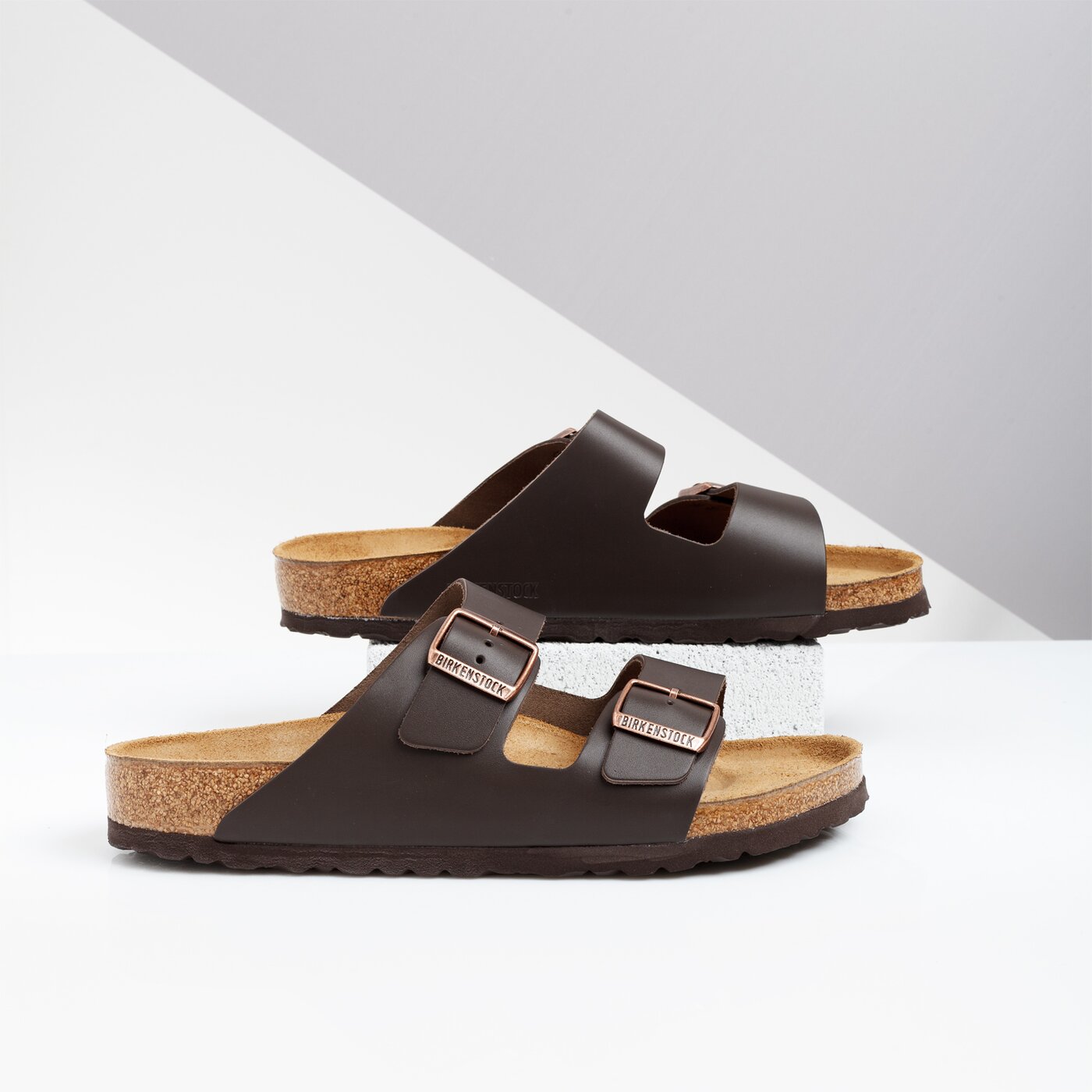 Męskie klapki BIRKENSTOCK ARIZONA  51101 kolor brązowy