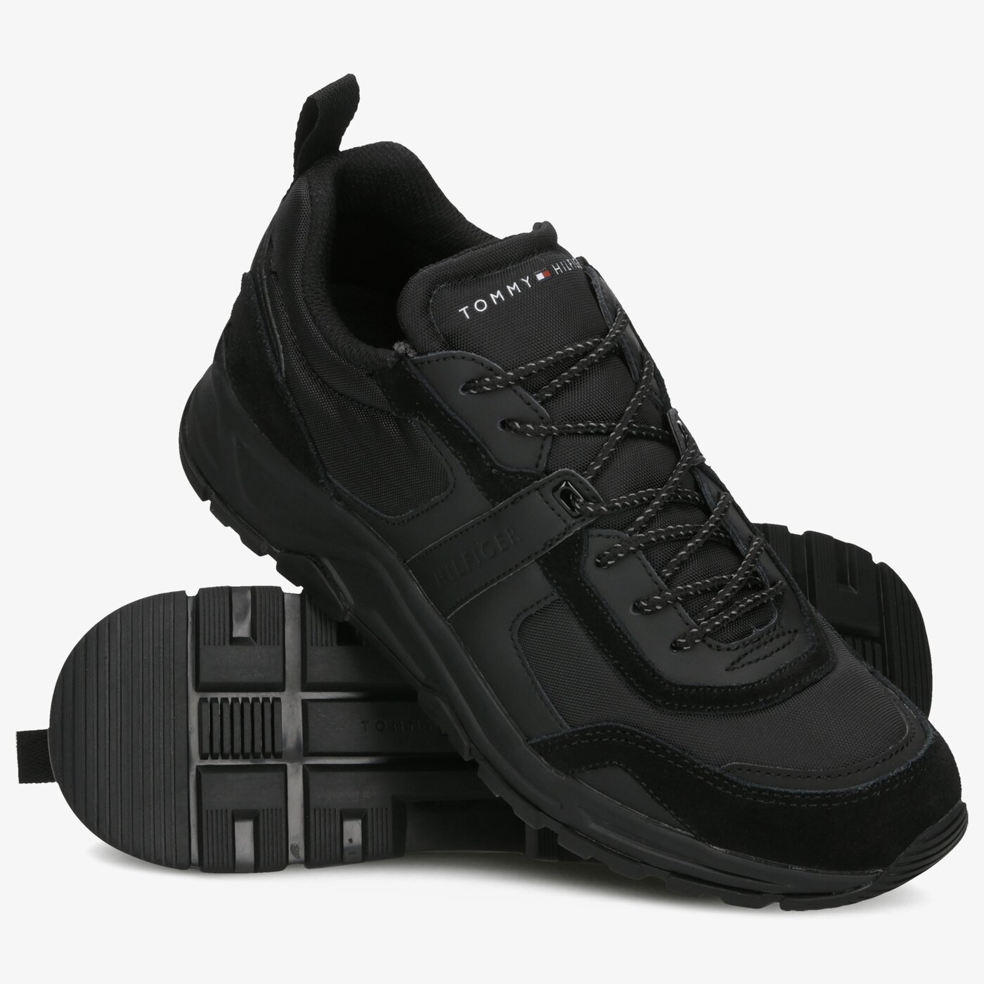 Męskie sneakersy (buty) TOMMY HILFIGER FASHION MIX SNEAKER fm0fm02389990 kolor czarny