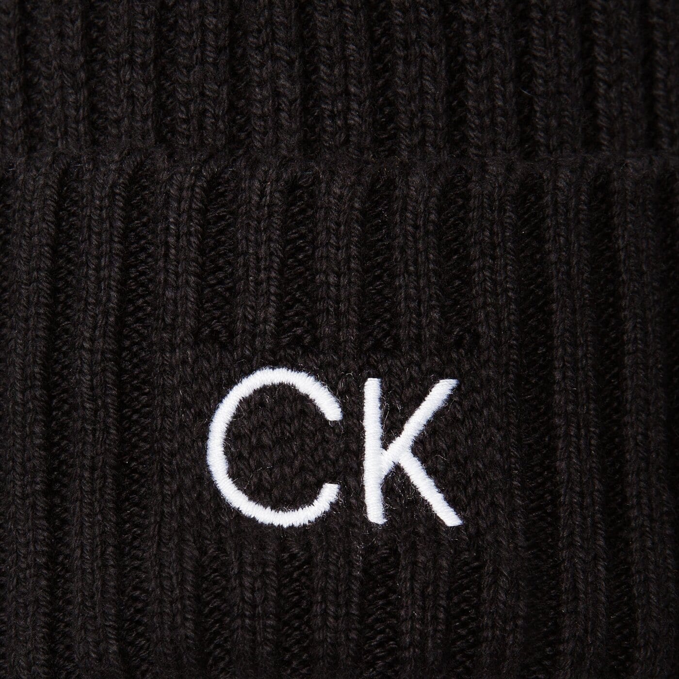 Damska czapka zimowa CALVIN KLEIN CZAPKA CLASSIC COTTON k50k509680bax kolor czarny