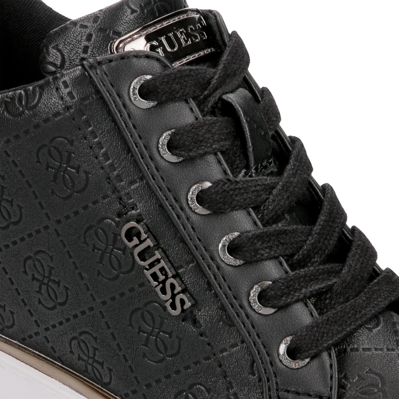 Damskie sneakersy (buty) GUESS FLOWURS fl5fwufal12black kolor czarny