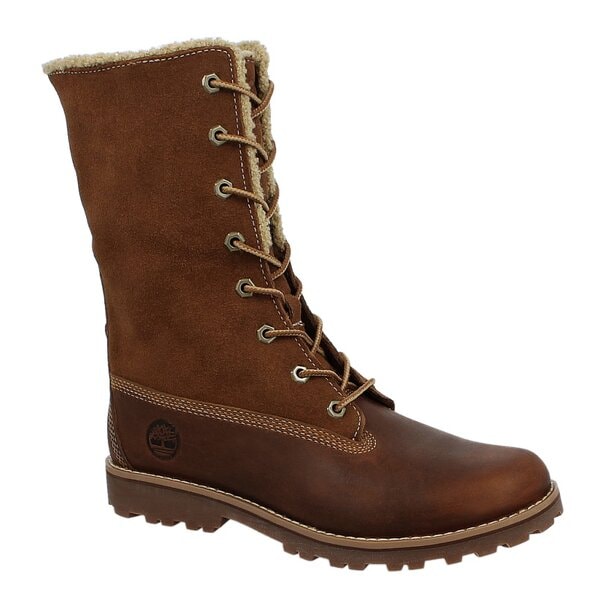 Dziecięce trapery TIMBERLAND SHEARLING 6 INCH BOOT 50919 kolor brązowy