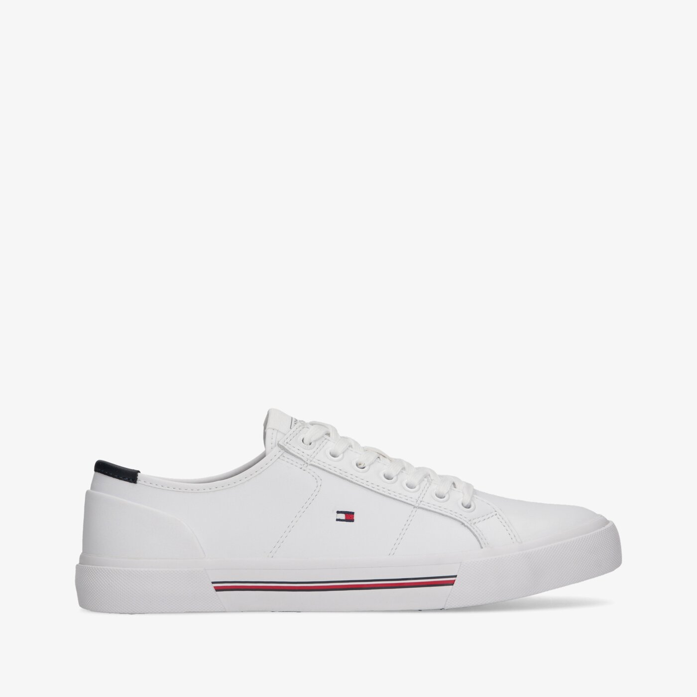 Męskie trampki TOMMY HILFIGER CORE CORPORATE LEATHER VULC fm0fm03999ybr kolor biały