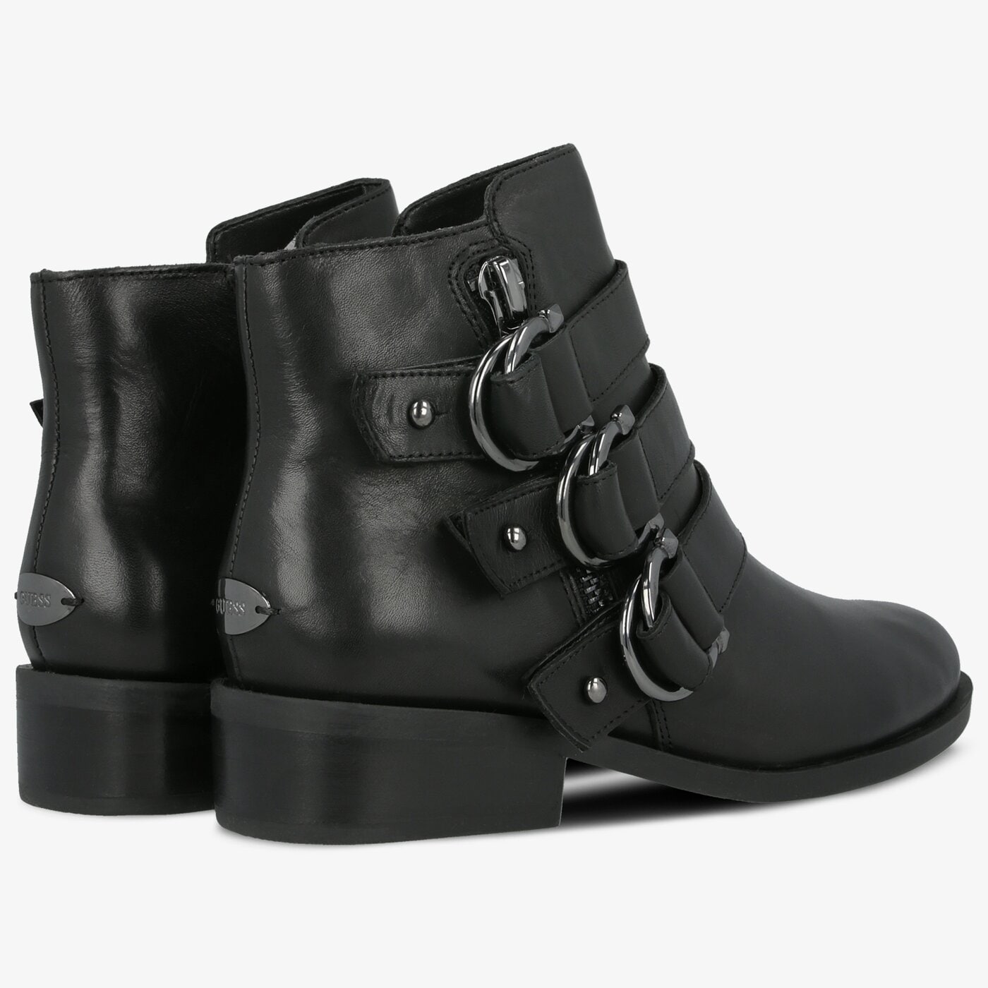 Damskie botki / sztyblety GUESS HULDIE fl8hullea10black kolor czarny