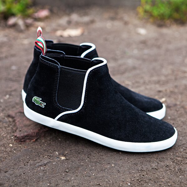 Damskie mokasyny i półbuty LACOSTE ZIANE CHELSEA CRT 728spw101702h kolor czarny