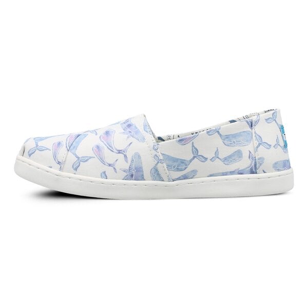 Dziecięce półbuty TOMS ALPARGATA - THE TOMS ANIMAL INITIATIVE OCEANA 10011561 kolor biały