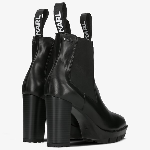 Damskie botki / sztyblety KARL LAGERFELD VOYAGE ANKLE GORE BOOT kl30165000 kolor czarny