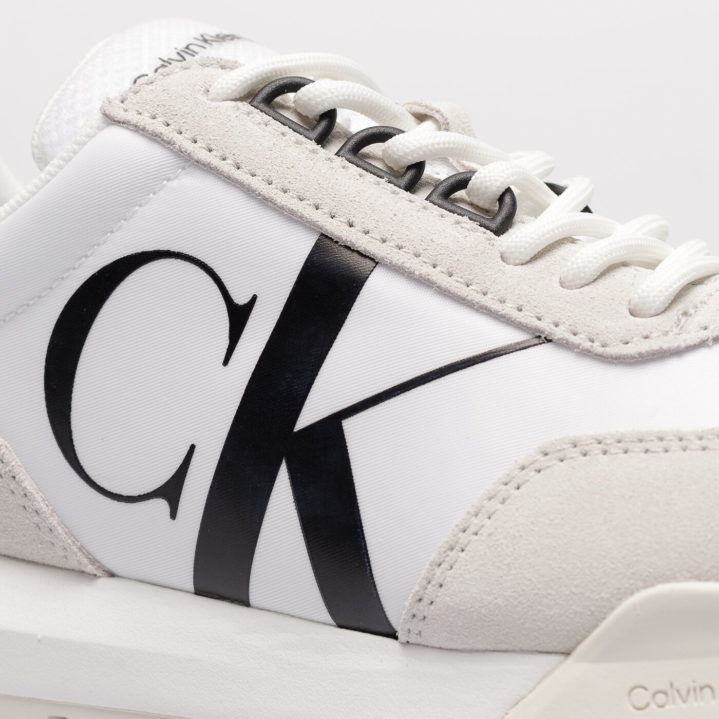 Damskie sneakersy (buty) CALVIN KLEIN NEW RETRO RUNNER LACEUP LOW yw0yw00683yaf kolor biały