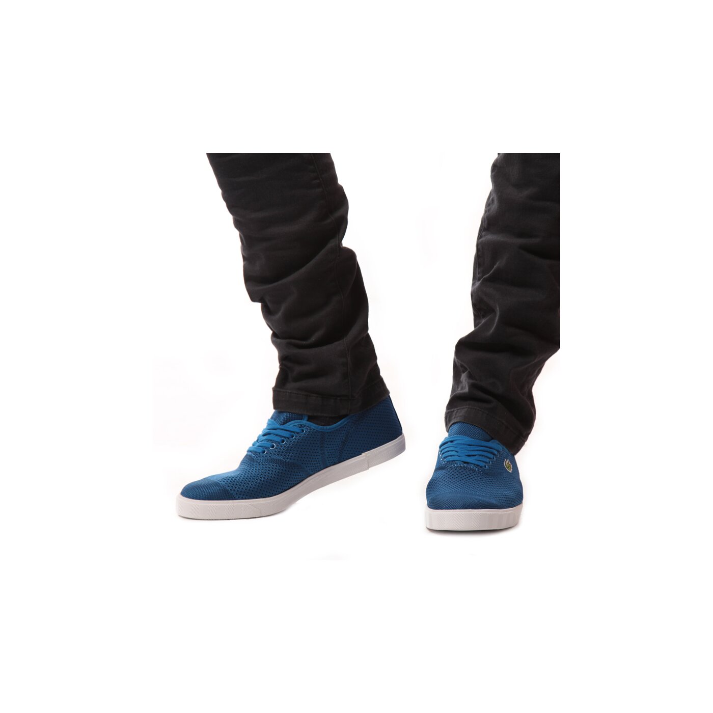 Męskie sneakersy (buty) LACOSTE RENE II MESH PIQ  729spm200811c kolor niebieski