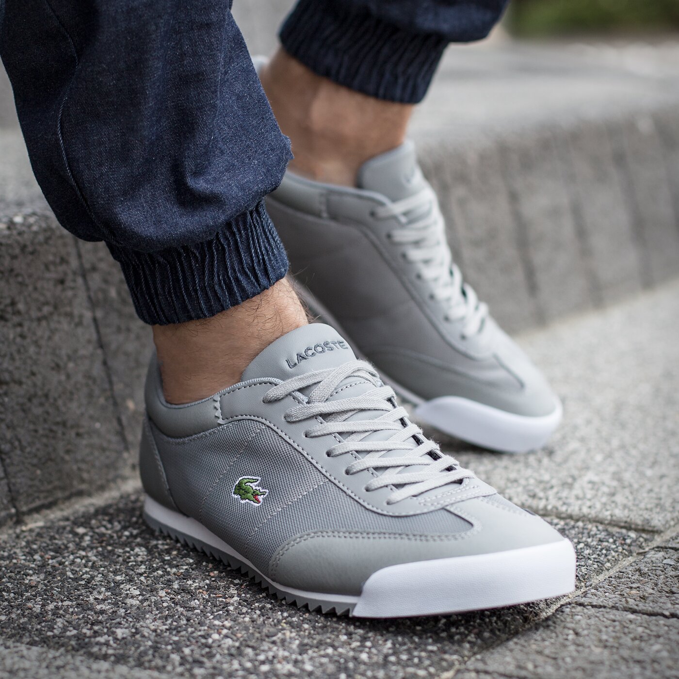 Męskie sneakersy (buty) LACOSTE ROMEAU 216 1 731spm0056007 kolor szary