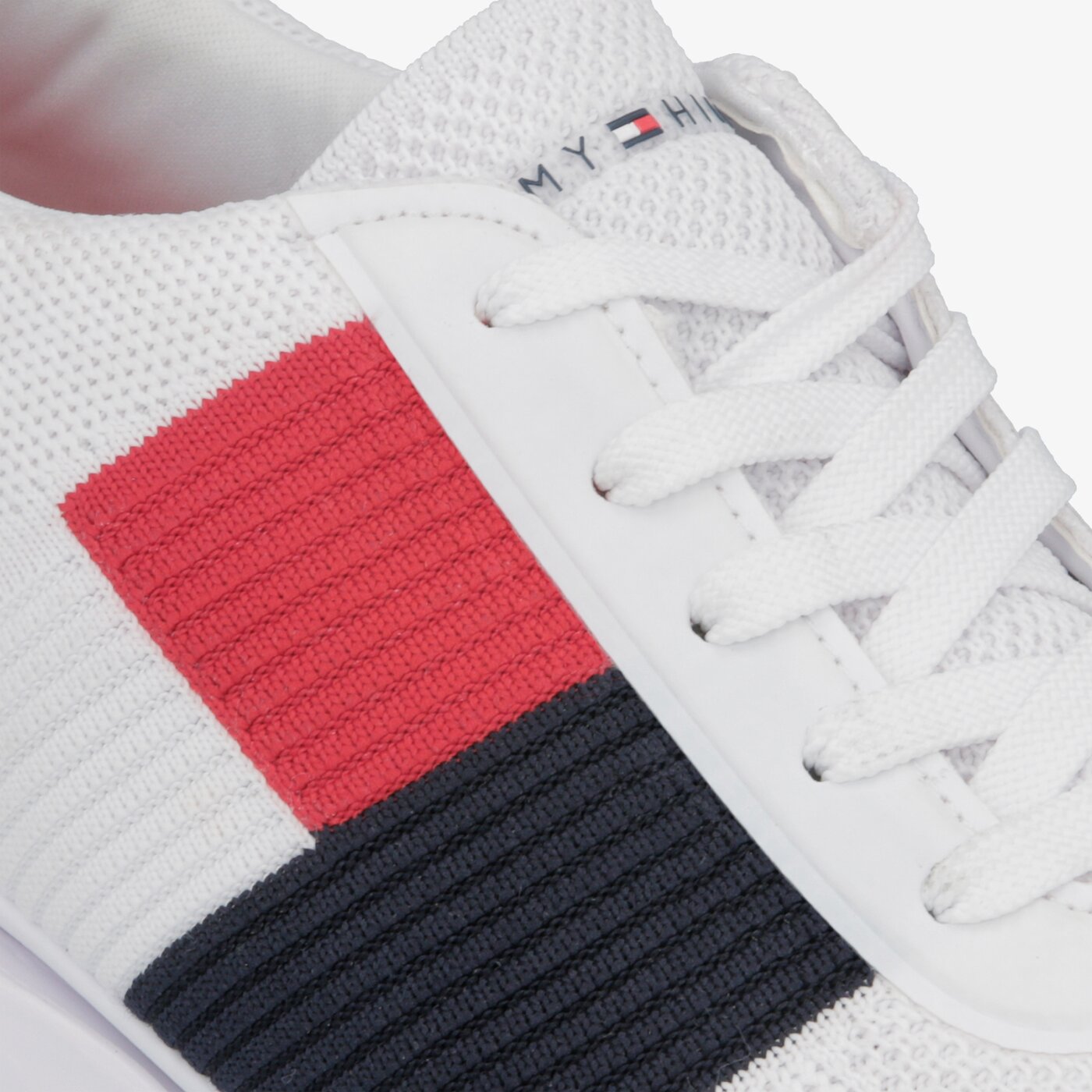 Męskie sneakersy (buty) TOMMY HILFIGER TATE 7C KNIT fm0fm02275100 kolor biały