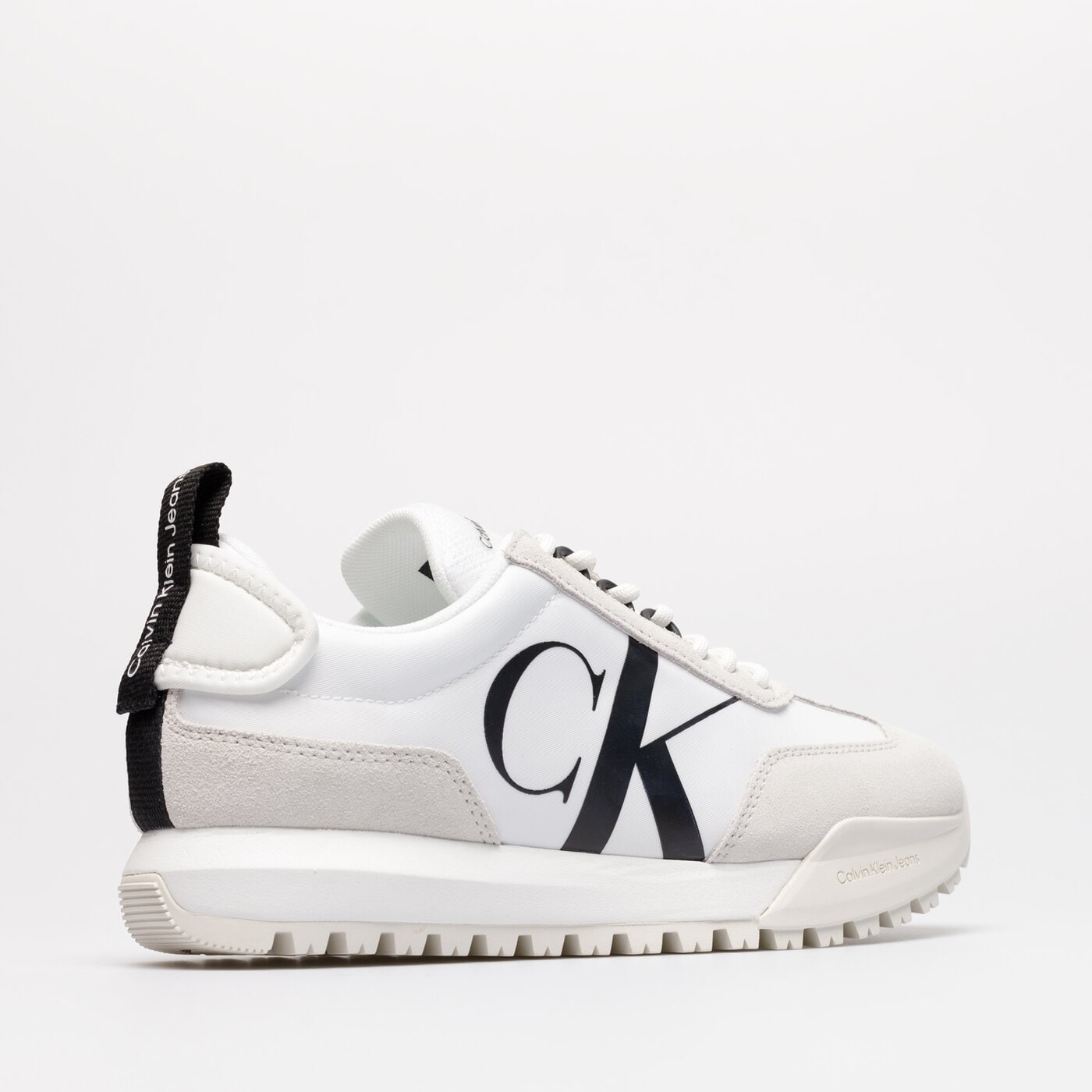 Damskie sneakersy (buty) CALVIN KLEIN NEW RETRO RUNNER LACEUP LOW yw0yw00683yaf kolor biały