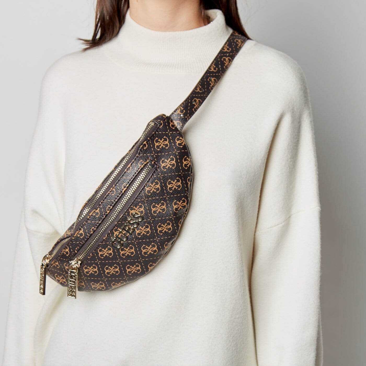 Damska torebka GUESS TOREBKA MANHATTAN BELT BAG hwql6994800bro kolor multicolor