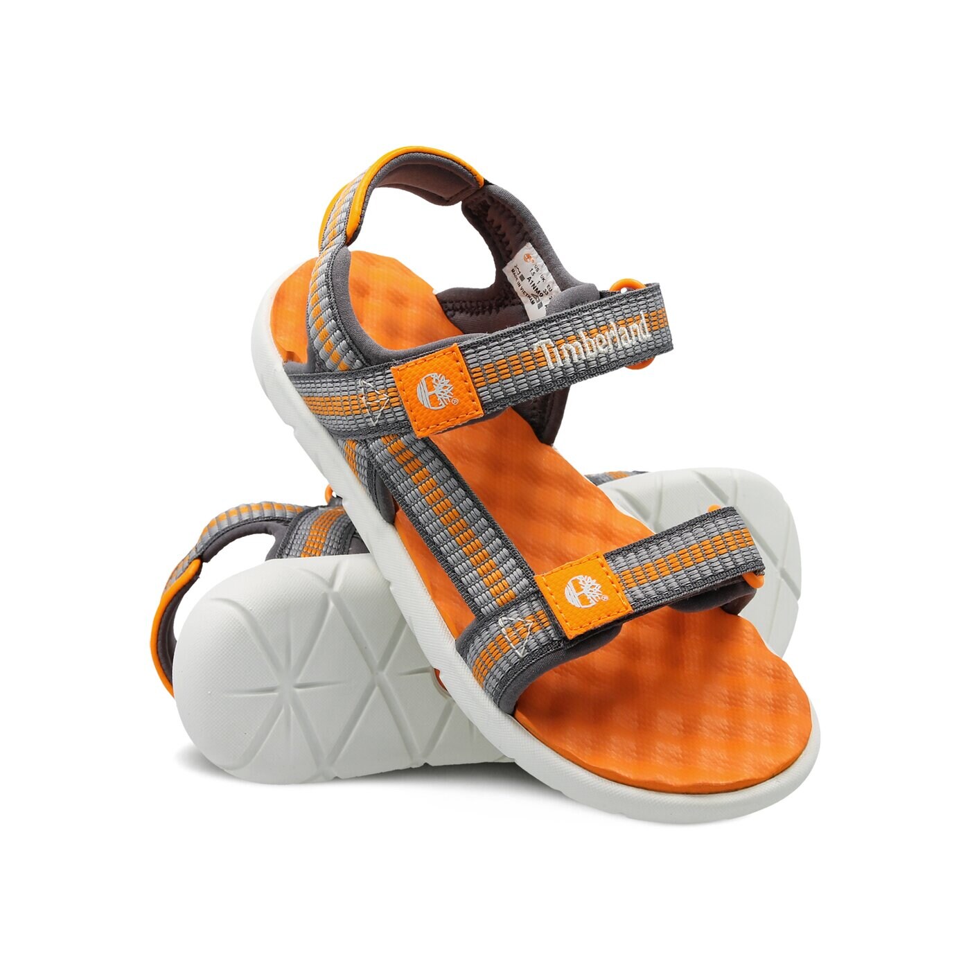 Dziecięce sandały / klapki TIMBERLAND PERKINS ROW WEBBING SNDL a1nm9 kolor szary