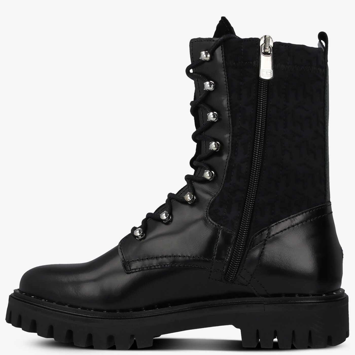 Damskie botki / sztyblety TOMMY HILFIGER HALLY 4C MATERIAL HIGH HEEL BOOT fw0fw05190bds kolor czarny