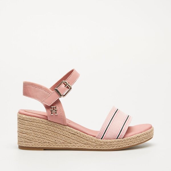 Damskie szpilki / czółenka TOMMY HILFIGER SHIRTING WEDGE SANDAL fw0fw078870kp kolor różowy