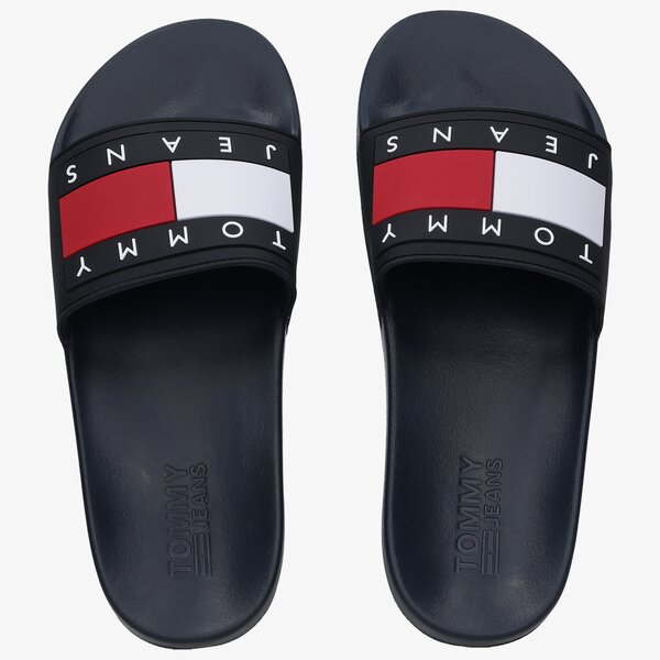 Męskie klapki TOMMY HILFIGER TOMMY JEANS FLAG POOL SLIDE em0em00689c87 kolor granatowy