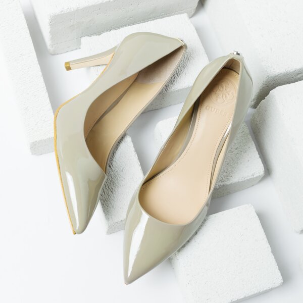 Damskie szpilki / czółenka GUESS ELE flel73pat08beige kolor beżowy