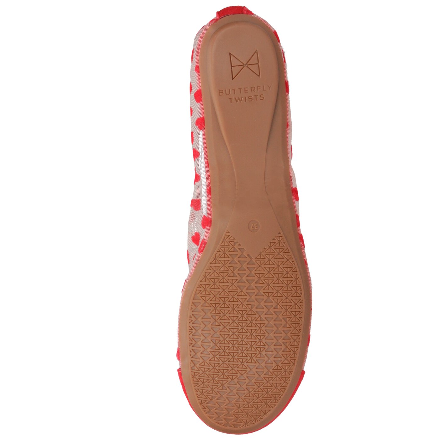 Damskie baleriny (buty) BUTTERFLY TWISTS OLIVIA bt21036168 kolor czerwony