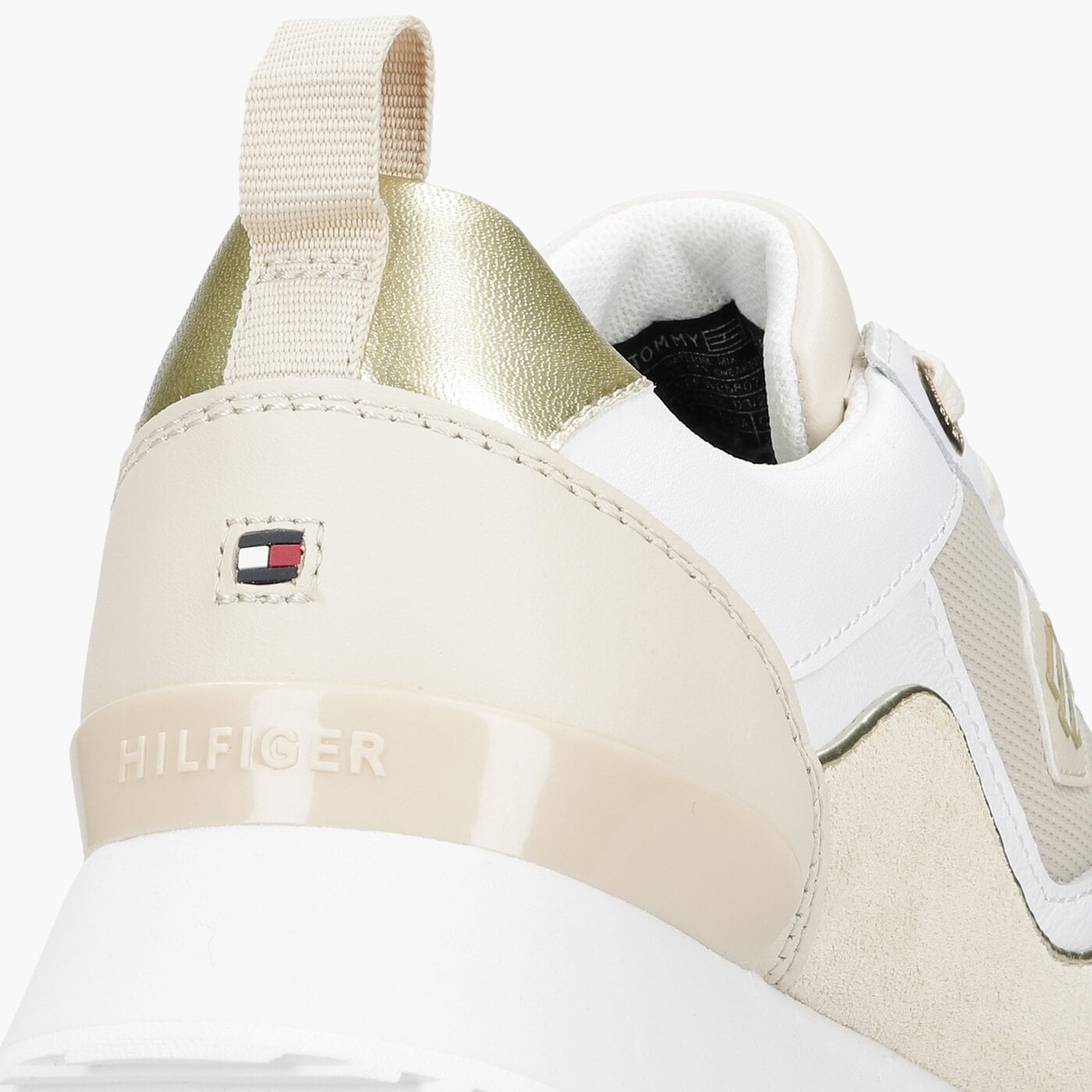 Damskie sneakersy (buty) TOMMY HILFIGER MATERIAL MIX ACTIVE CITY SNEAKER fw0fw05807aa8 kolor beżowy