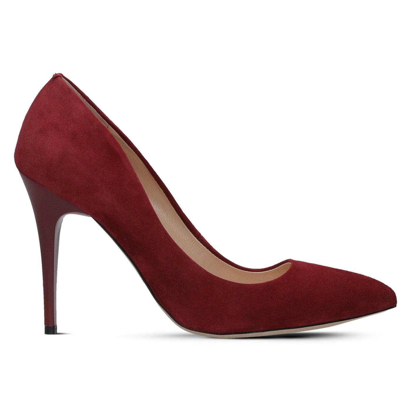 Damskie szpilki / czółenka SYMBIOSIS CARRIE SZPILKI ZAMSZ BORDOWE 2231689 kolor bordowy