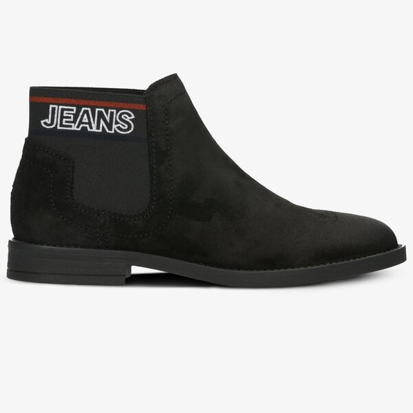 Damskie botki / sztyblety TOMMY HILFIGER CORPORATE ELASTIC CHELSEA BOOT en0en00605990 kolor czarny