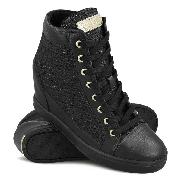 Damskie trampki GUESS FURIA flfri1fam12black kolor czarny