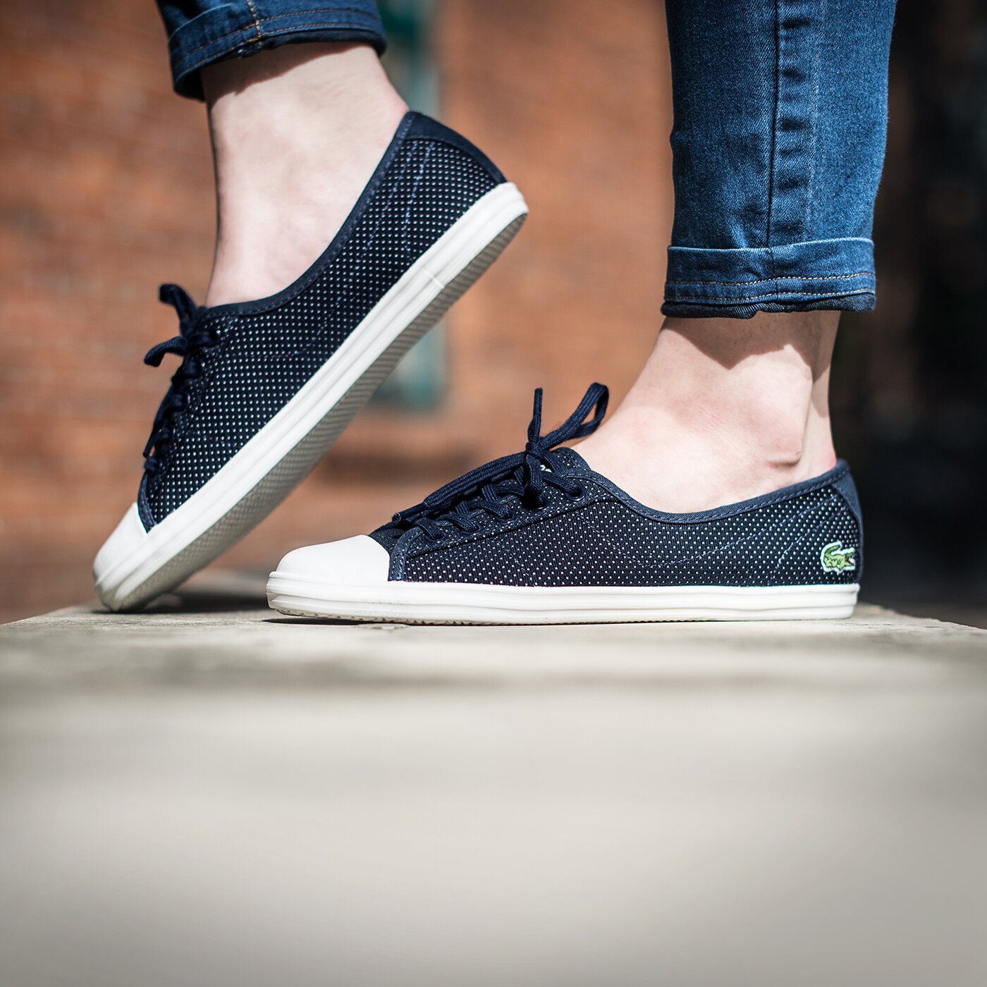 Damskie sneakersy (buty) LACOSTE ZIANE 116 2 731spw0032003 kolor granatowy